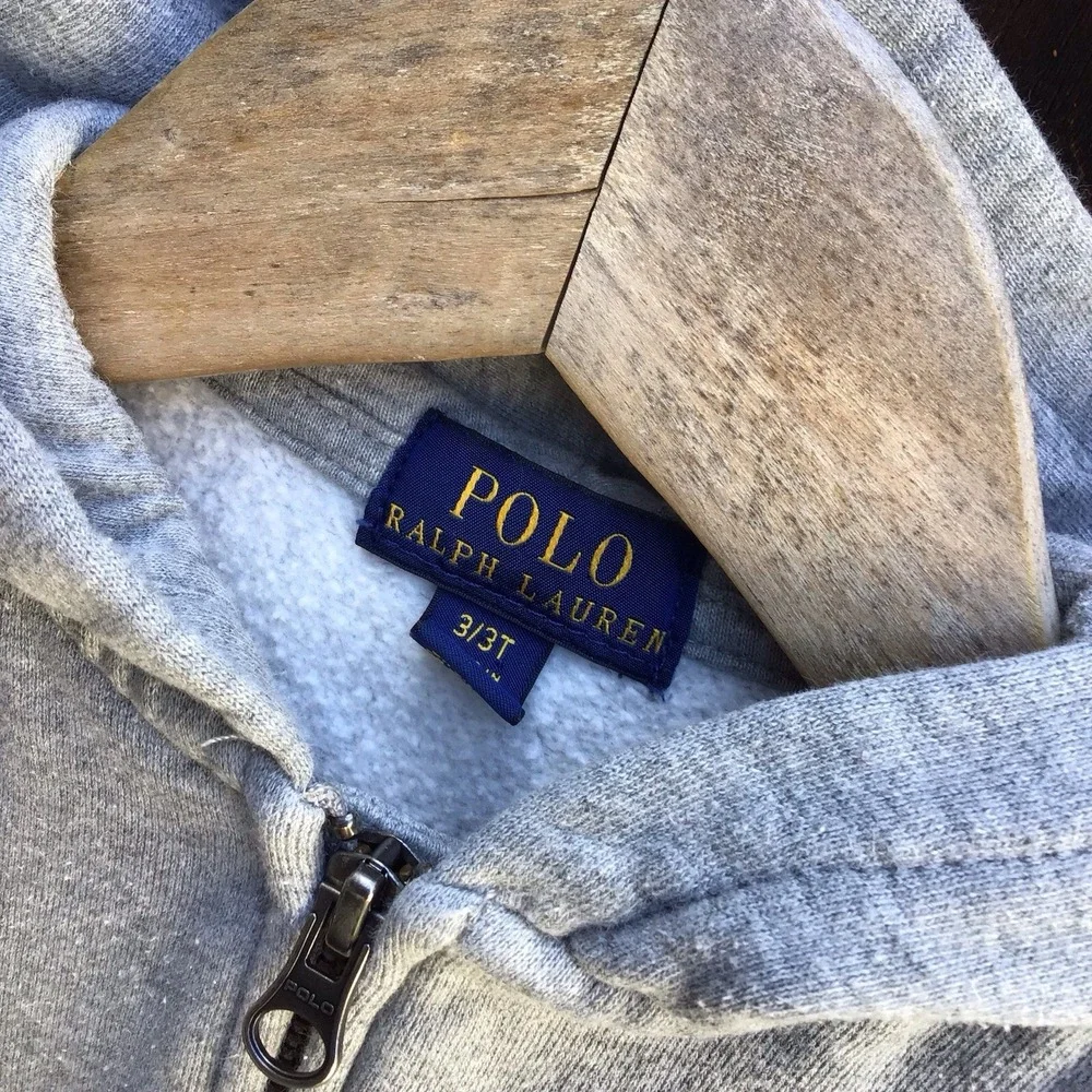 Polo Ralph Lauren Kids 3/3T Gray Fleece Hoodie Jogger Sweatpants 2 Piece Set